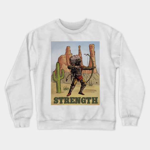 Strength Crewneck Sweatshirt by blackroserelicsshop@gmail.com